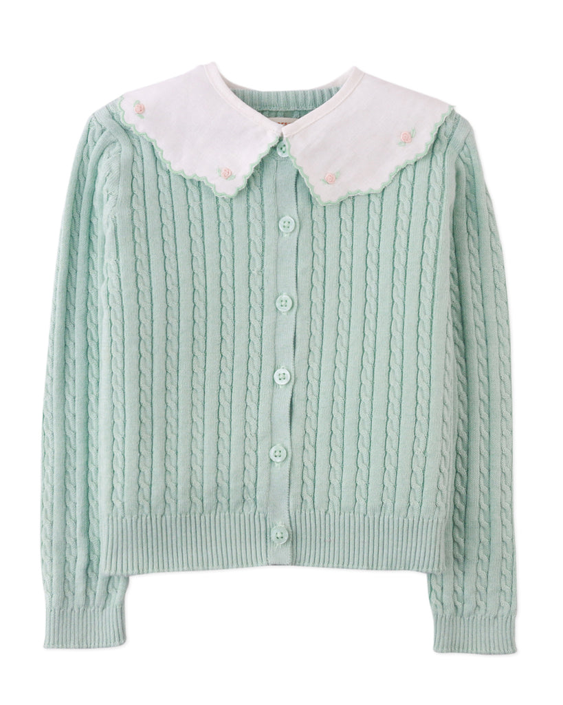GINGERSNAPS FW25 FRIDA CARDIGAN GREEN