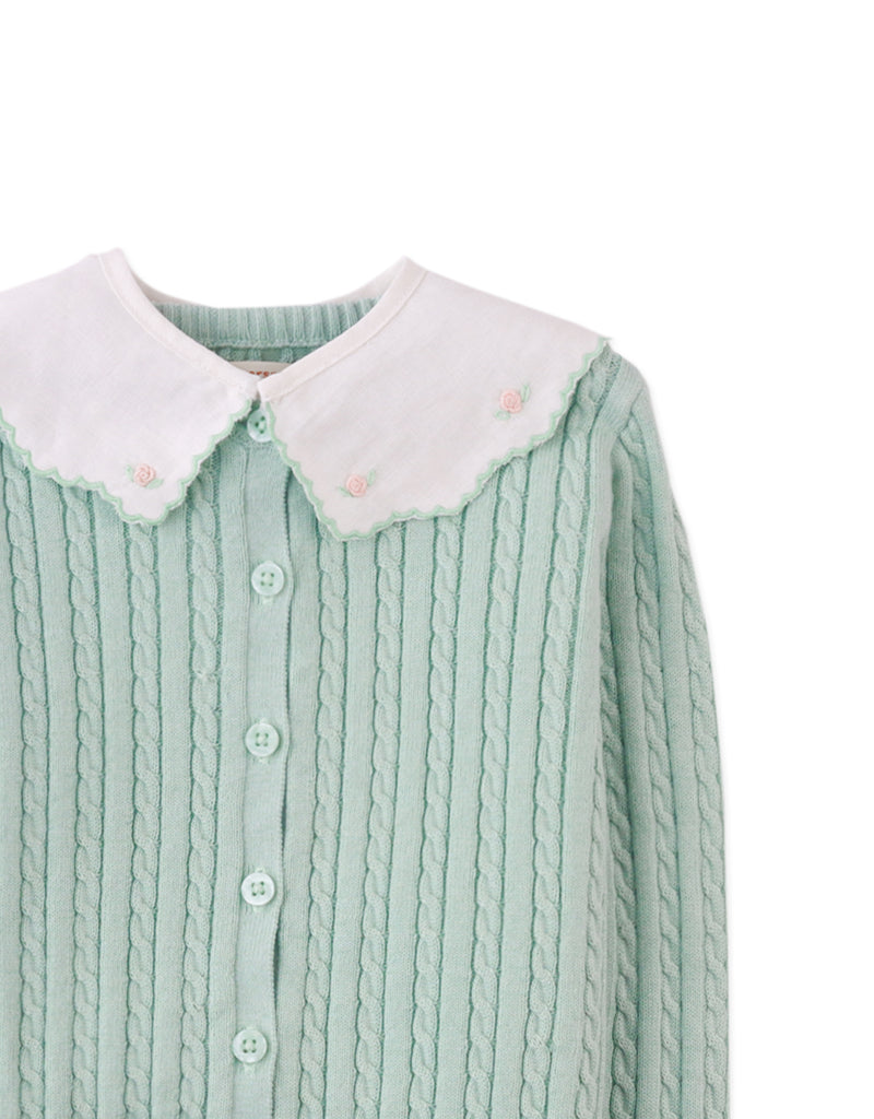 GINGERSNAPS FW25 FRIDA CARDIGAN GREEN