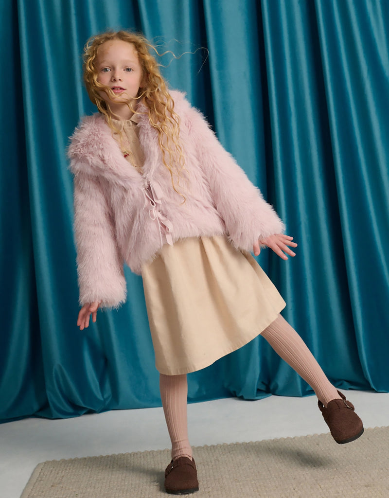 GINGERSNAPS FALL 2026 TABITHA SHAGGY COAT WITH SHAWL COLLAR