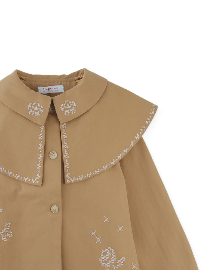 GINGERSNAPS FALL 2026 PHILIPPA HERRINGONE CAPE COAT