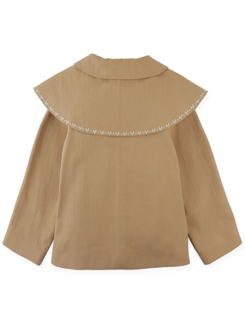 GINGERSNAPS FALL 2026 PHILIPPA HERRINGONE CAPE COAT