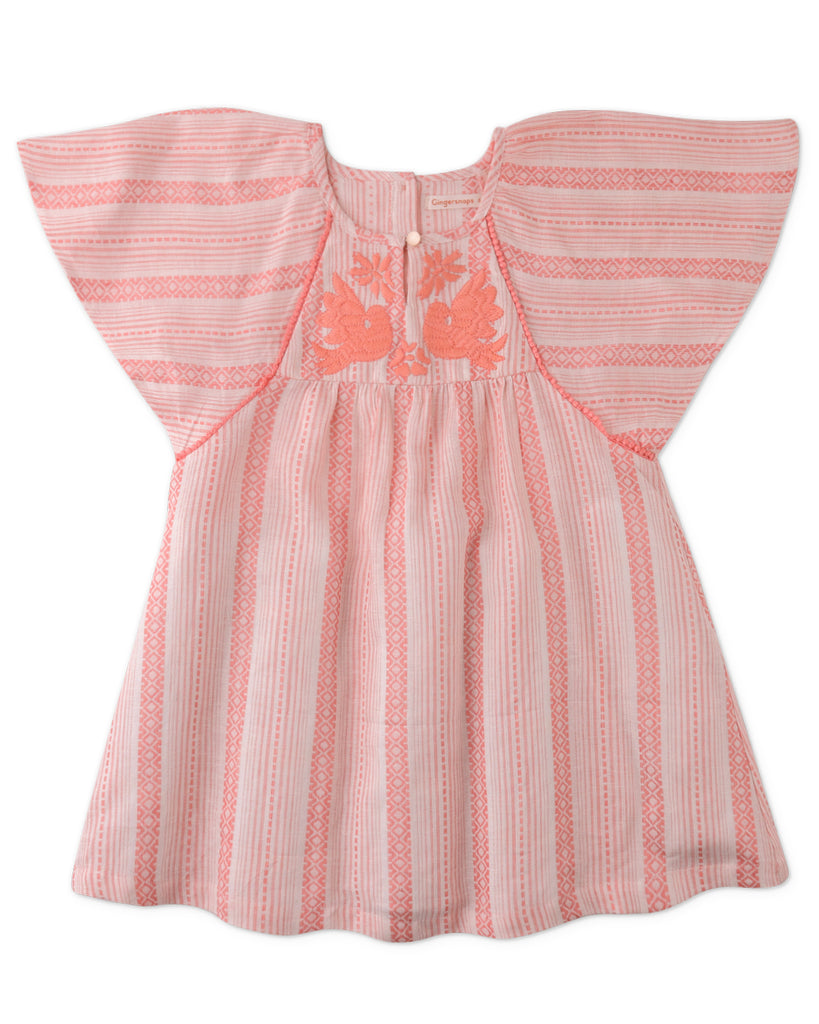 GINGERSNAPS SS25 Elsie Stripe Dress with Kimono Sleeve