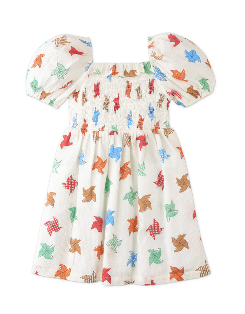 GINGERSNAPS SS25 Daria Lantern Sleeve Shirred Dress