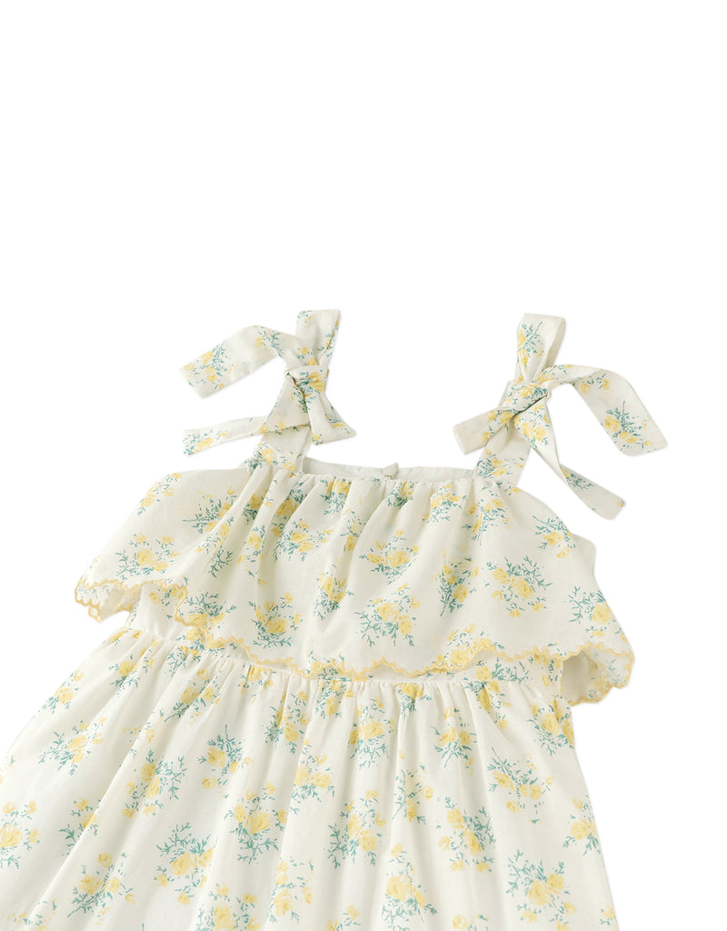 GINGERSNAPS SS26 Katie Sundress with Bow Tie Straps & Embroidery
