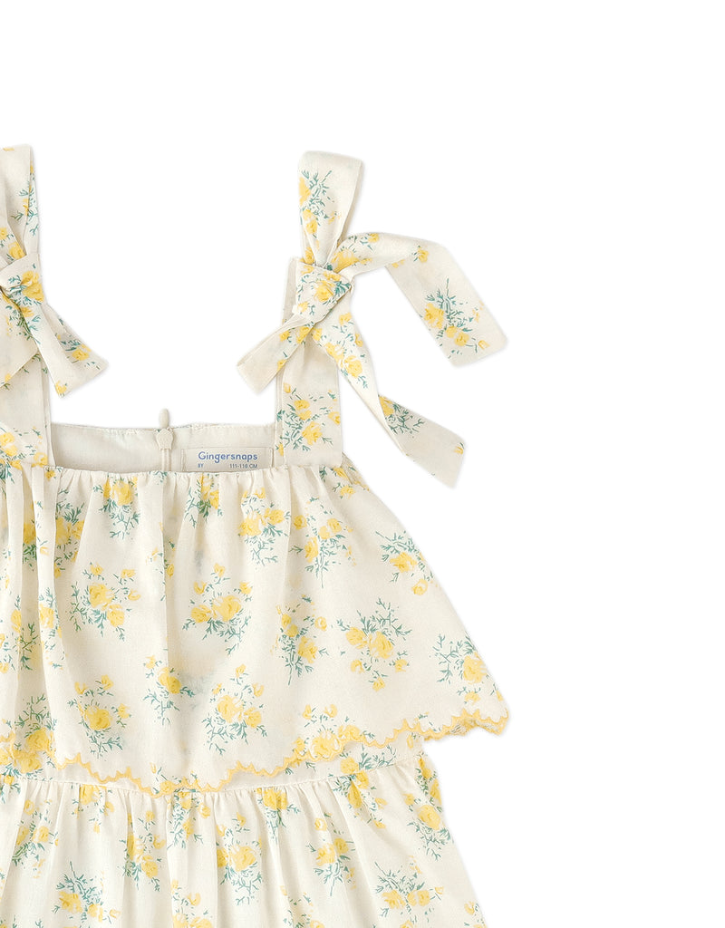 GINGERSNAPS SS26 Katie Sundress with Bow Tie Straps & Embroidery