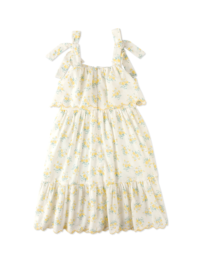 GINGERSNAPS SS26 Katie Sundress with Bow Tie Straps & Embroidery