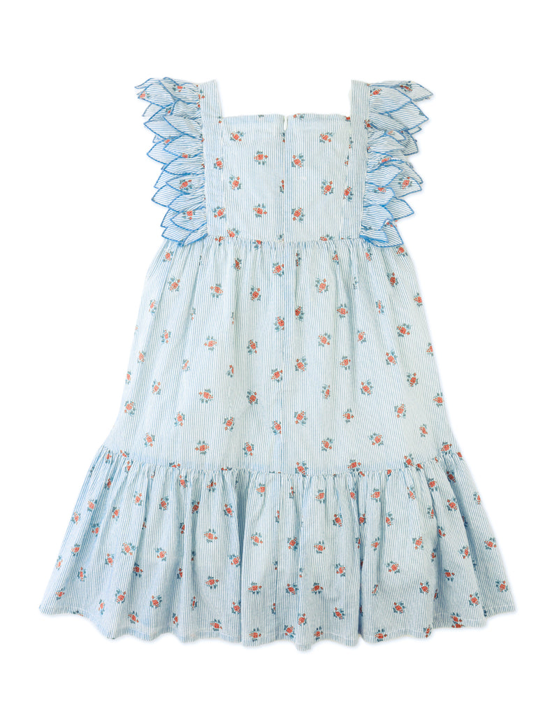 GINGERSNAPS SS26 Chloe Apron Dress with Smocked Bodice & Petal Sleeves