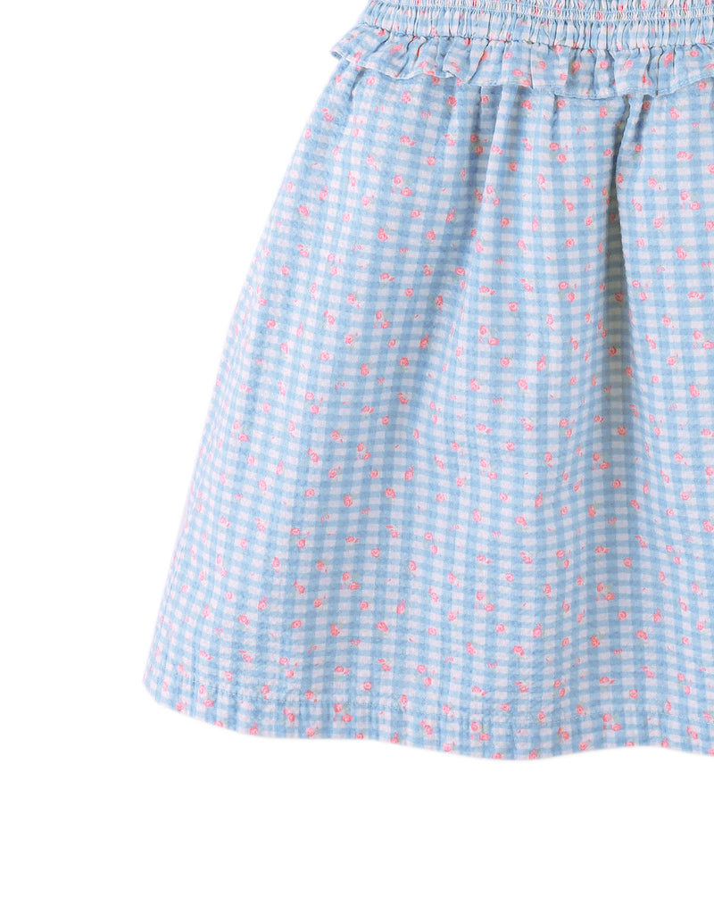 GINGERSNAPS SS26 Powder Dress with Shirred Straps & Ruffles