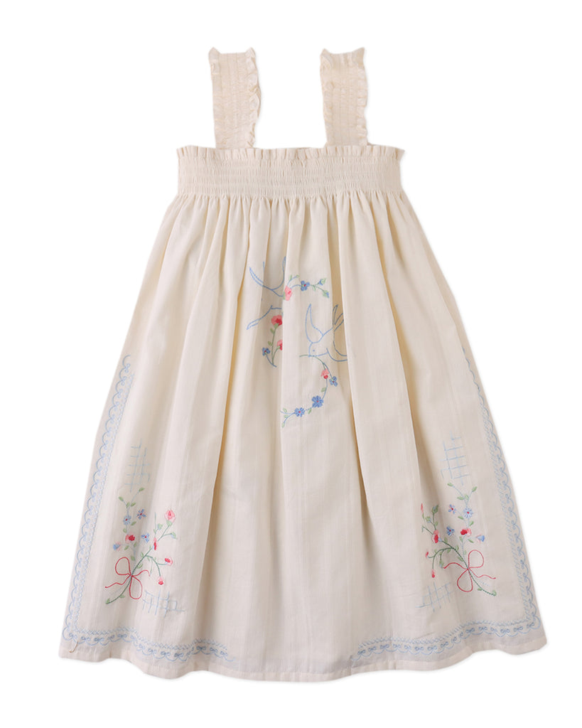 GINGERSNAPS SS26 Alessia Cross-Stitch Embroidered Dress