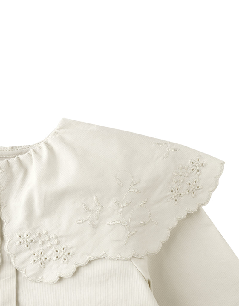 GINGERSNAPS FW25 MERYL LONG SLEEVES SHIFT DRESS with EMBROIDERED COLLAR