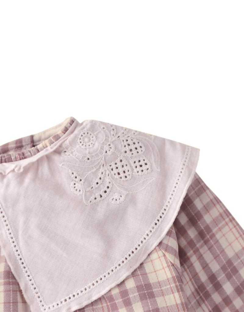 GINGERSNAPS FW25 REESE LONG SLEEVES CHECK SHIFT DRESS