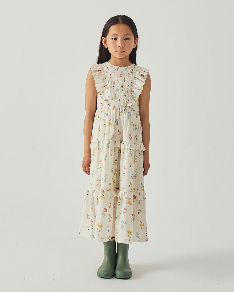 GINGERSNAPS SS26 Chisa Tiered Smocked Maxi Dress with Ruffle Sleeves