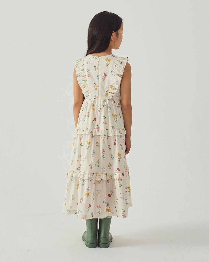 GINGERSNAPS SS26 Chisa Tiered Smocked Maxi Dress with Ruffle Sleeves