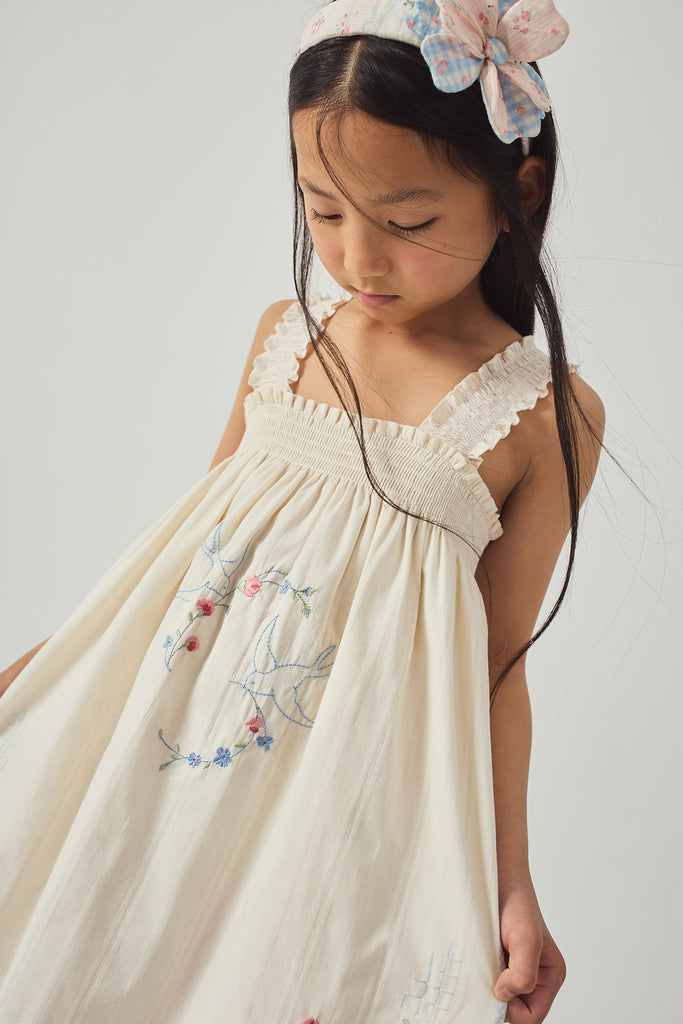 GINGERSNAPS SS26 Alessia Cross-Stitch Embroidered Dress