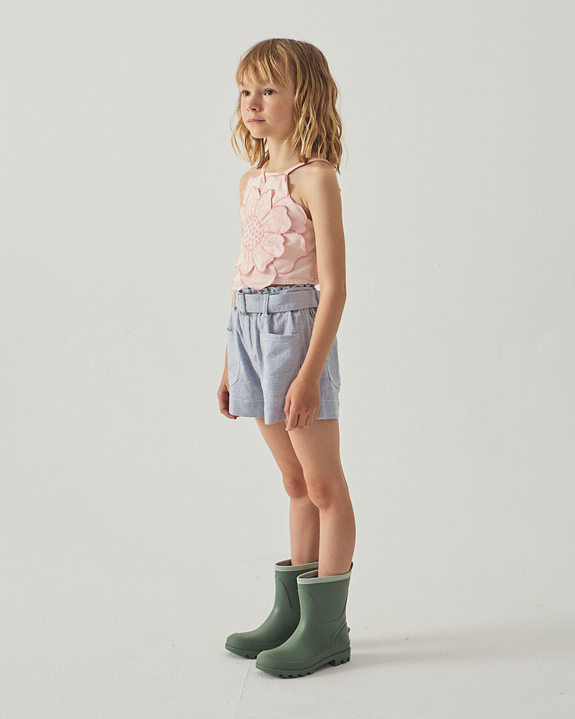 GINGERSNAPS SS26 Amara Linen-like Cotton Shorts with Big Pockets & Belt