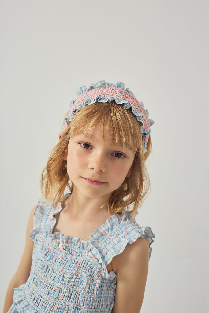 GINGERSNAPS SS26 Powder Dress with Shirred Straps & Ruffles