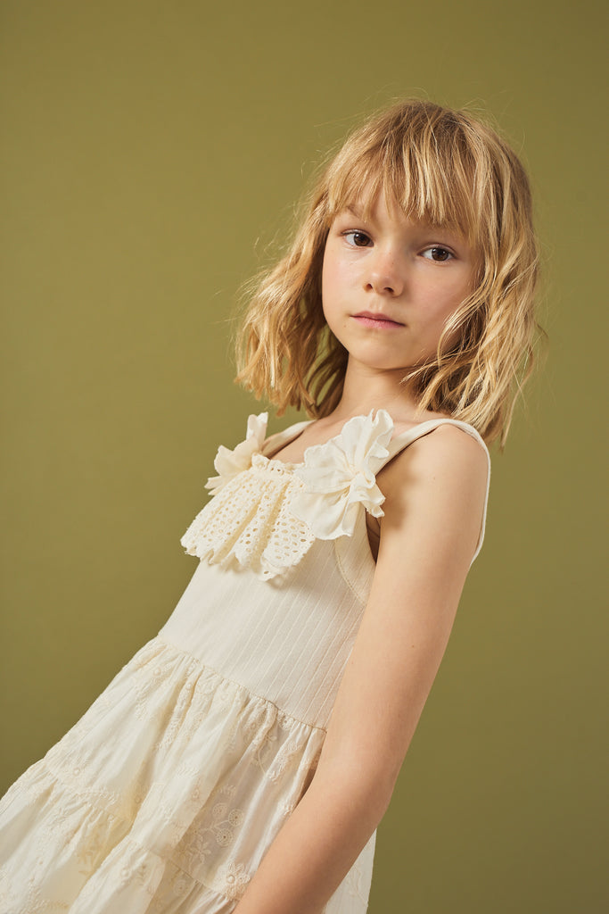 GINGERSNAPS SS26 Addison Dress with Corsage & Tiered Skirt