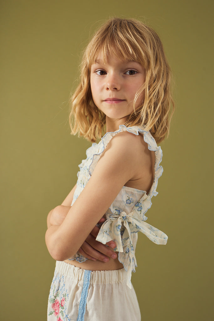 GINGERSNAPS SS26 Cassie Ruffled Top with Side Ties
