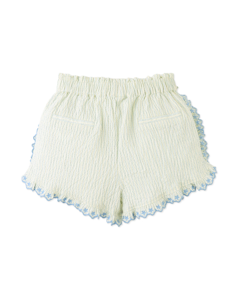 GINGERSNAPS SS26 Isabel Ruffled Striped Apron Top with Tie Straps & Ruffled Shorts (2 pieces)