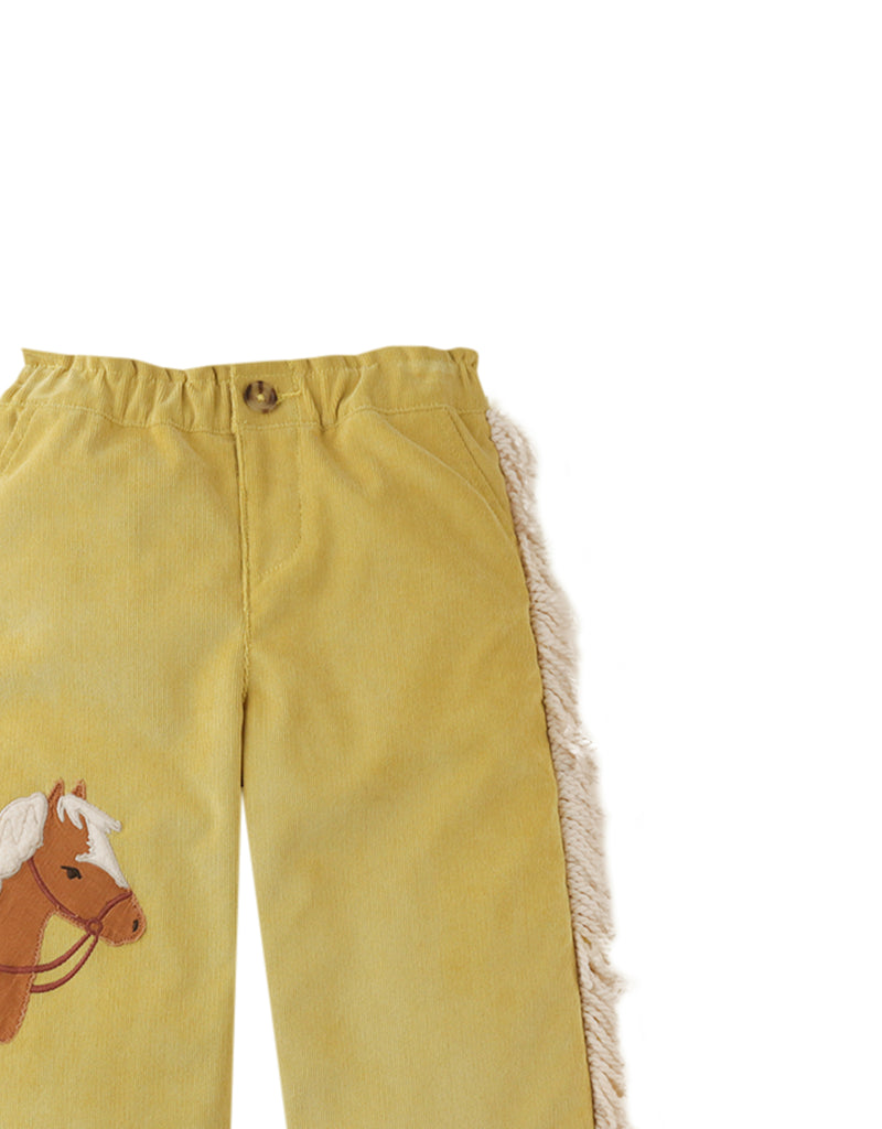 GINGERSNAPS FW25 MARION PULL-ON PANTS WITH HORSE EMBROIDERY