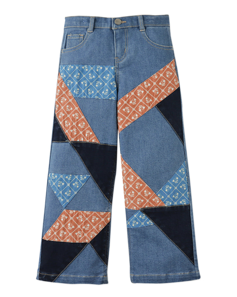 GINGERSNAPS FW25 HARLEY JEAN PANTS WITH PATCHWORK DETAILS