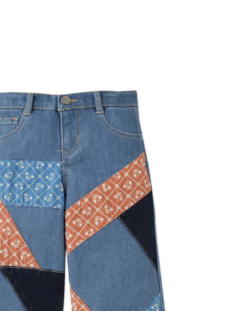 GINGERSNAPS FW25 HARLEY JEAN PANTS WITH PATCHWORK DETAILS