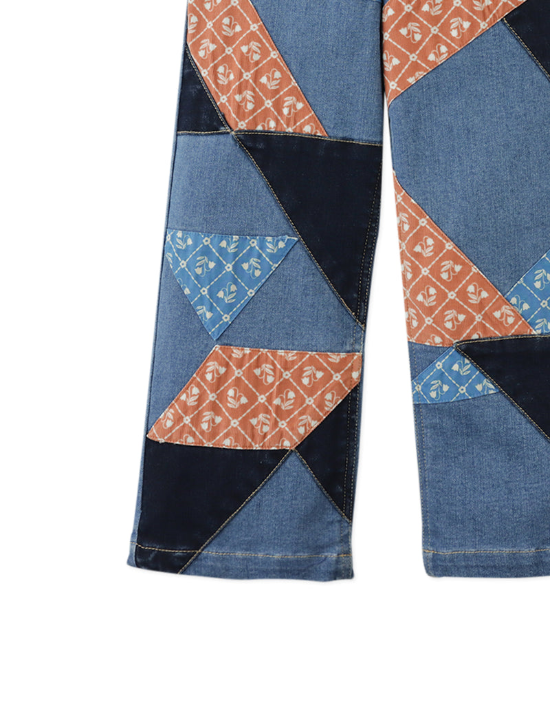 GINGERSNAPS FW25 HARLEY JEAN PANTS WITH PATCHWORK DETAILS