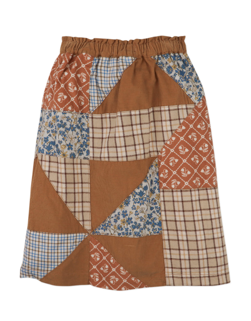 GINGERSNAPS FW25 DAKOTA PATCHWORK MIDI SKIRT