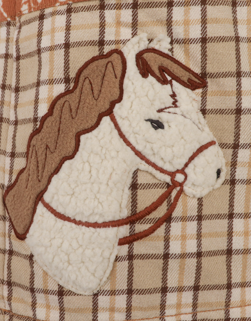 GINGERSNAPS FW25 DAKOTA PATCHWORK MIDI SKIRT