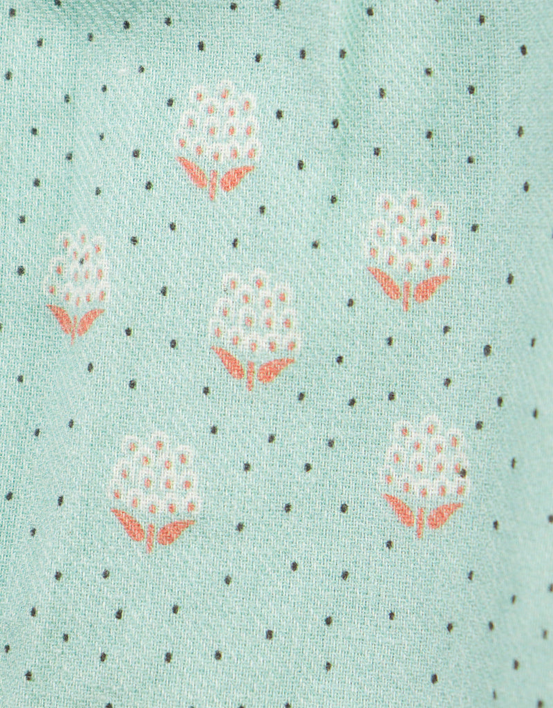 GINGERSNAPS FW25 BABY TILDA LONG SLEEVES MINT GROVE DRESS