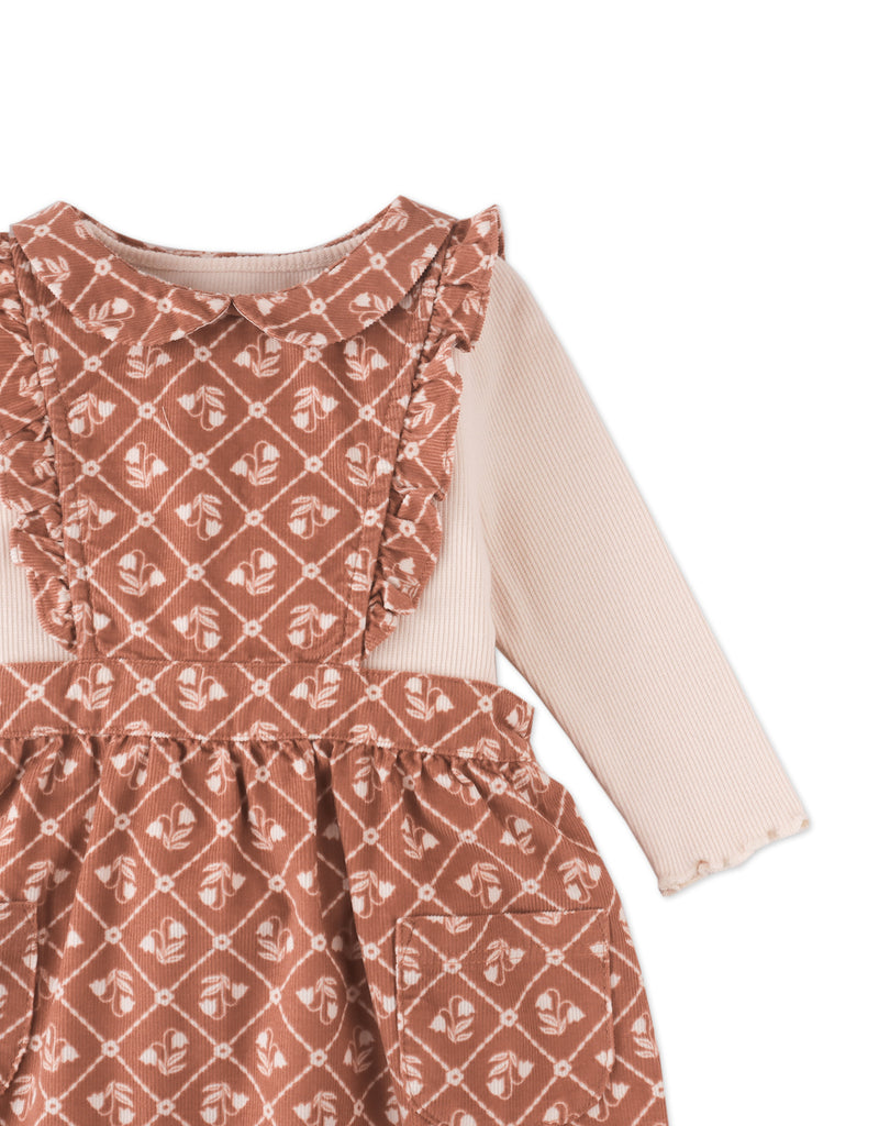 GINGERSNAPS FW25 BABY SABRINA CORDUROY PINAFORE DRESS