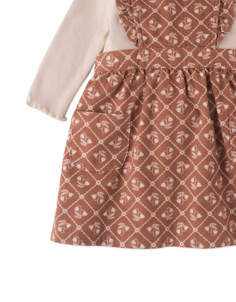 GINGERSNAPS FW25 BABY SABRINA CORDUROY PINAFORE DRESS