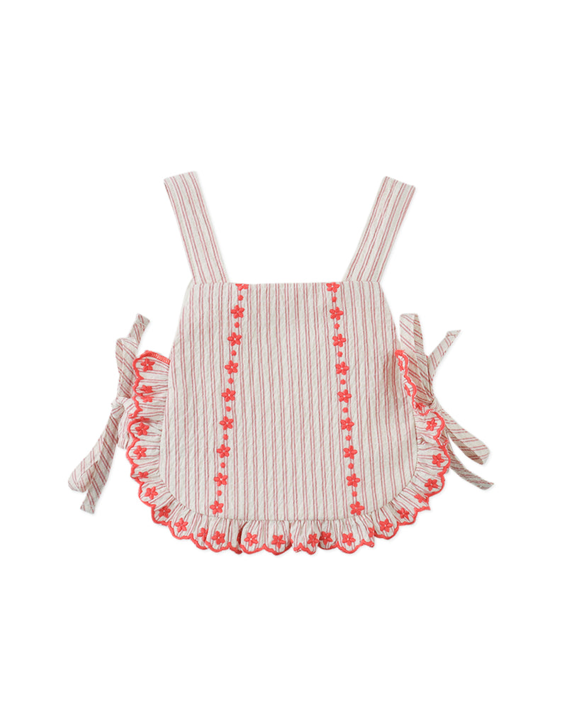 GINGERSNAPS SS26 Baby Juria Apron Blouse & Shorts Set with Scallop Ruffles (2 pieces)