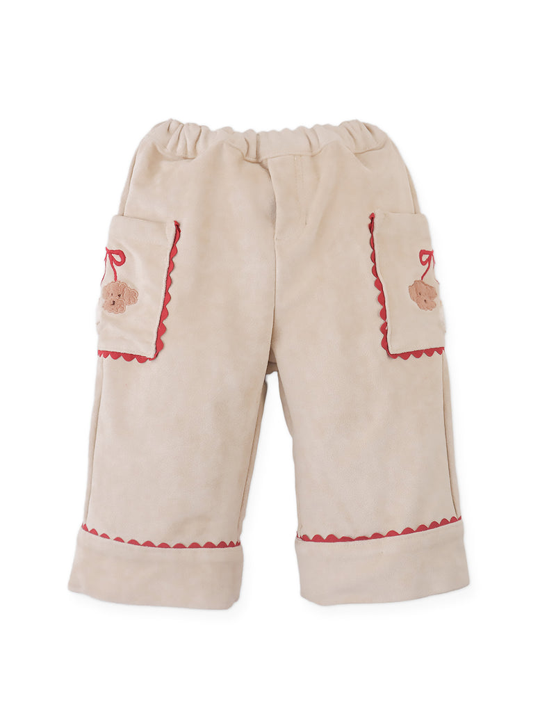 GINGERSNAPS FALL 2026 BABY NELLIE STRAIGHT CUT PANT WITH POODLE DETAIL