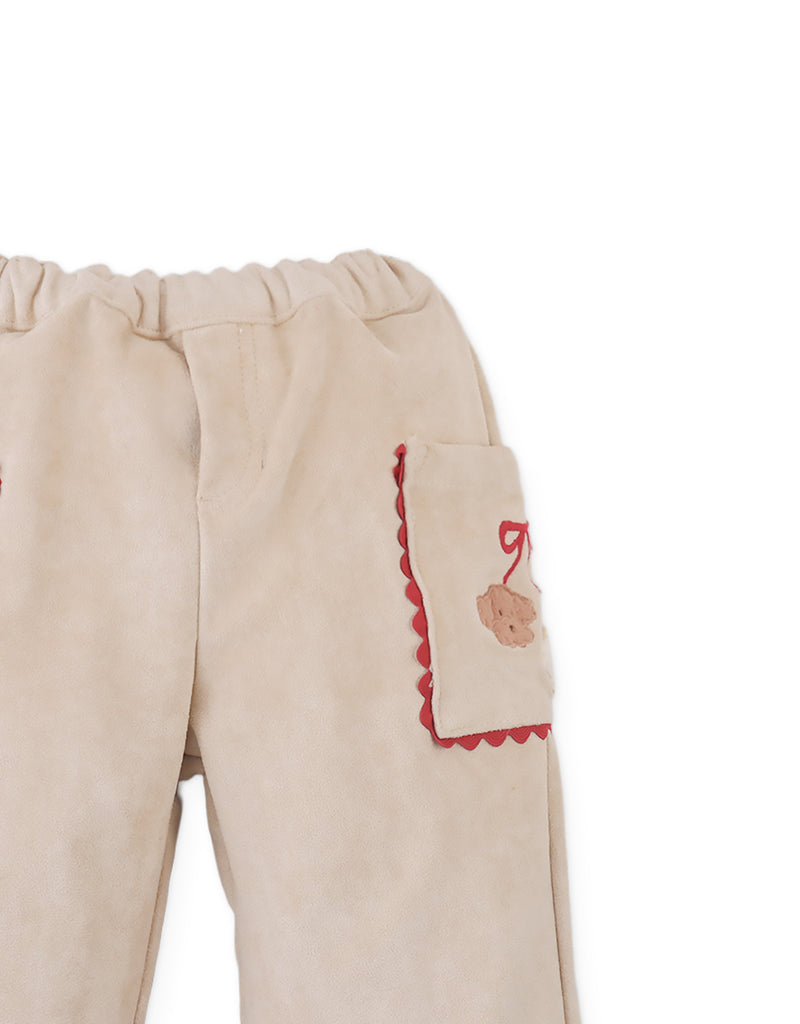 GINGERSNAPS FALL 2026 BABY NELLIE STRAIGHT CUT PANT WITH POODLE DETAIL