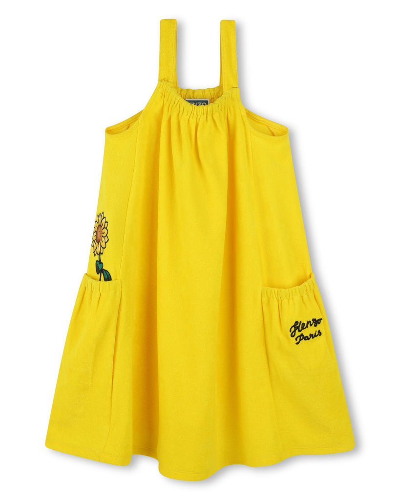KENZO 'FRUITS STICKERS' SUNFLOWER SUN DRESS