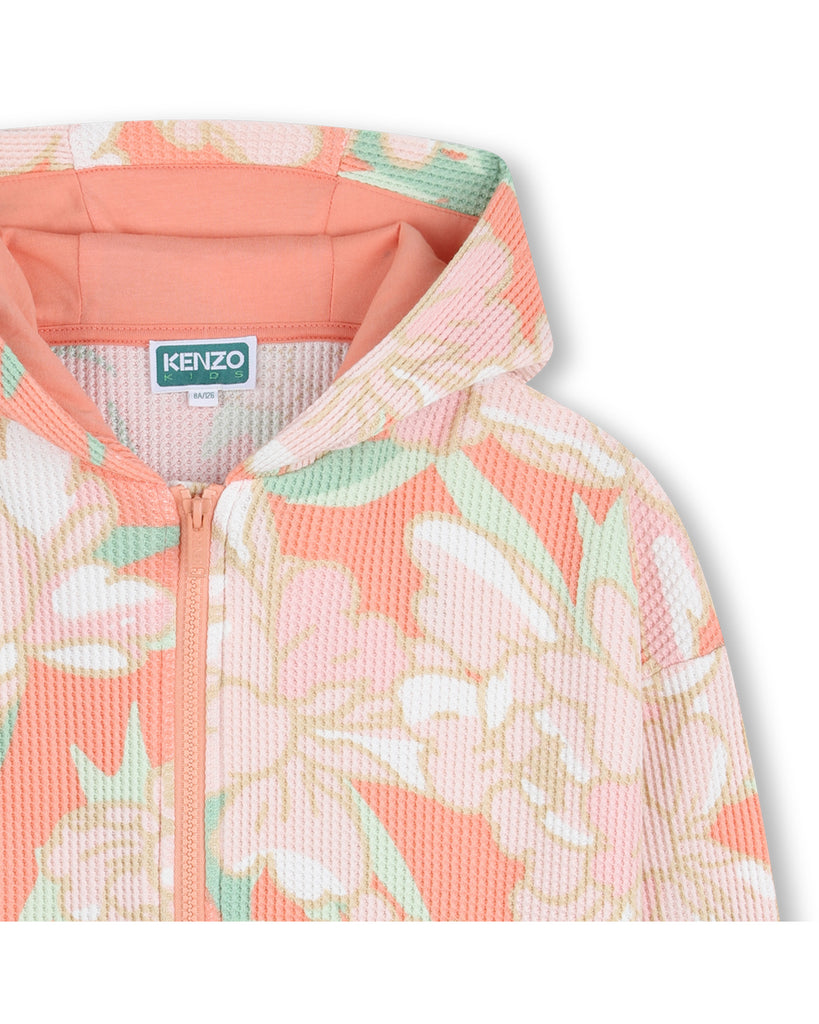 KENZO SS2026 FRENCH TERRY HOODIE ZIP-UP CARDIGAN