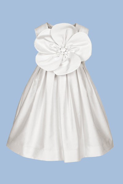 MiMiSol SS24 Flower Applique Dress in Cream