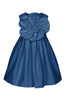 MiMiSol SS24 Flower Applique Dress in Blue
