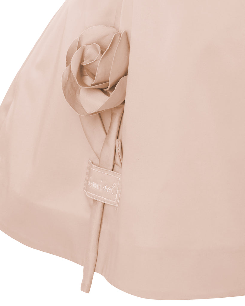 MIMISOL Spring Summer 2026 REDINGOTE COTTON DRESS in SALMON