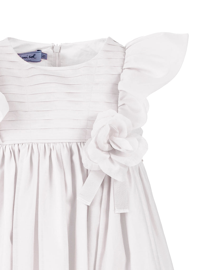 MIMISOL Spring Summer 2026 COTTON-ORGANZA MAXI DRESS IN CREAM