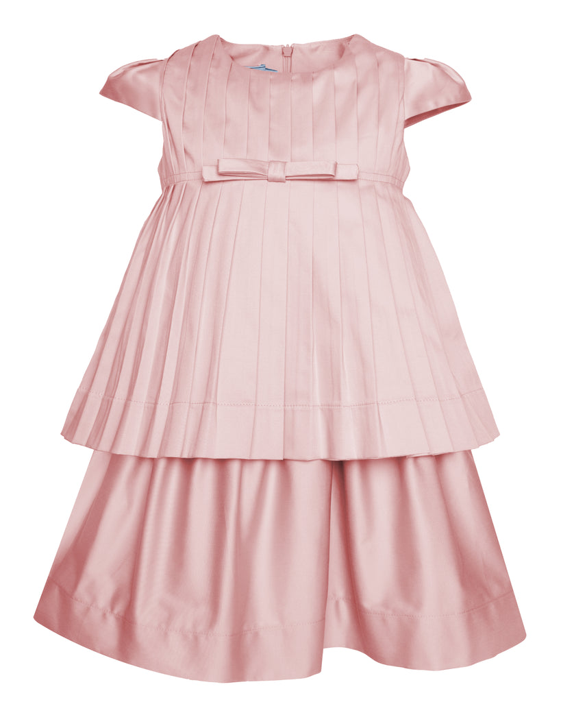 MIMISOL Spring Summer 2026 PLEATED COTTON DRESS in SALMON