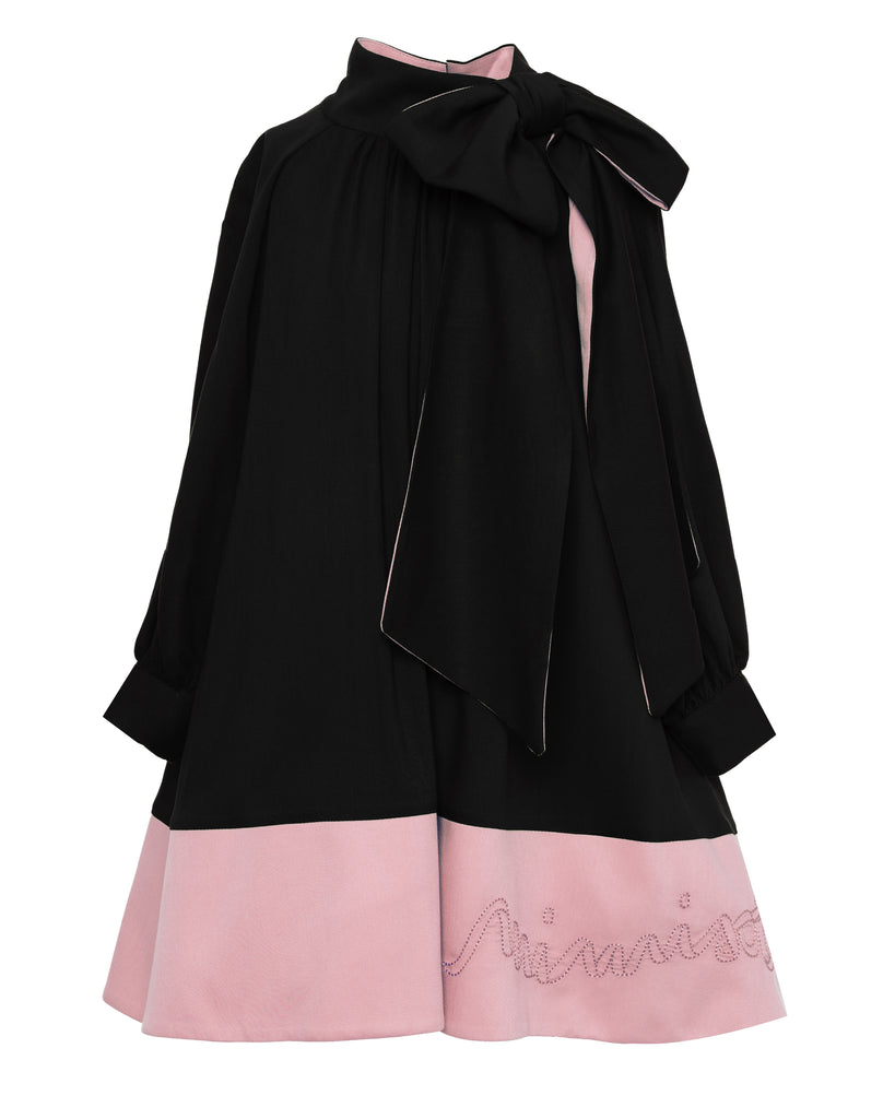 MIMISOL FALL 2026 Bi-Color Vaiella Dress in Black and Pink