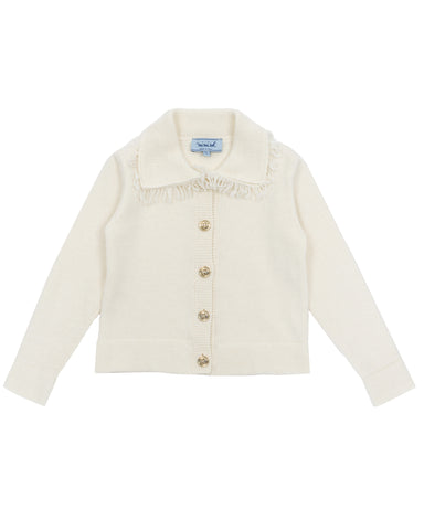 MiMiSol SS25 Floral Jacquard Dress in Light Blue