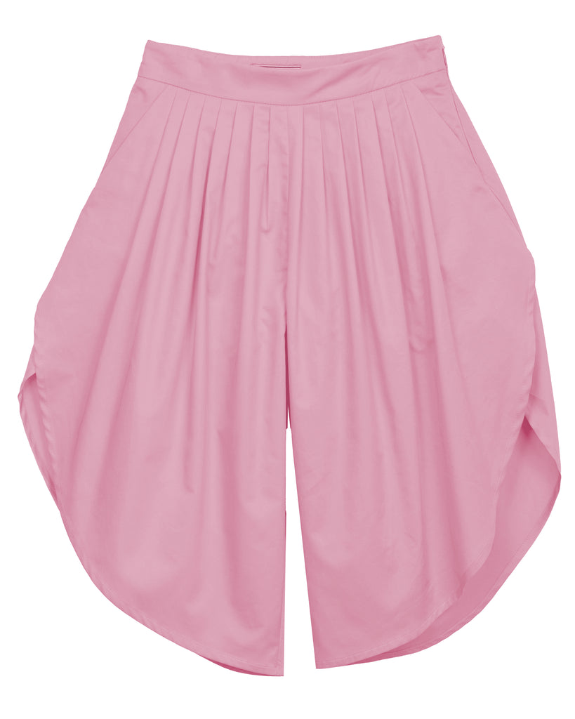 MIMISOL Spring Summer 2026 GATHERED COTTON CULOTTE TROUSER in Pink