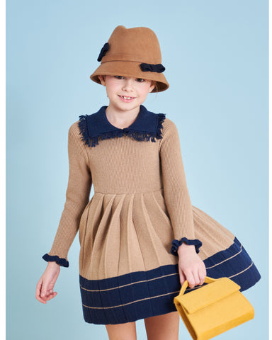 MiMiSol SS25 Floral Jacquard Dress in Light Blue