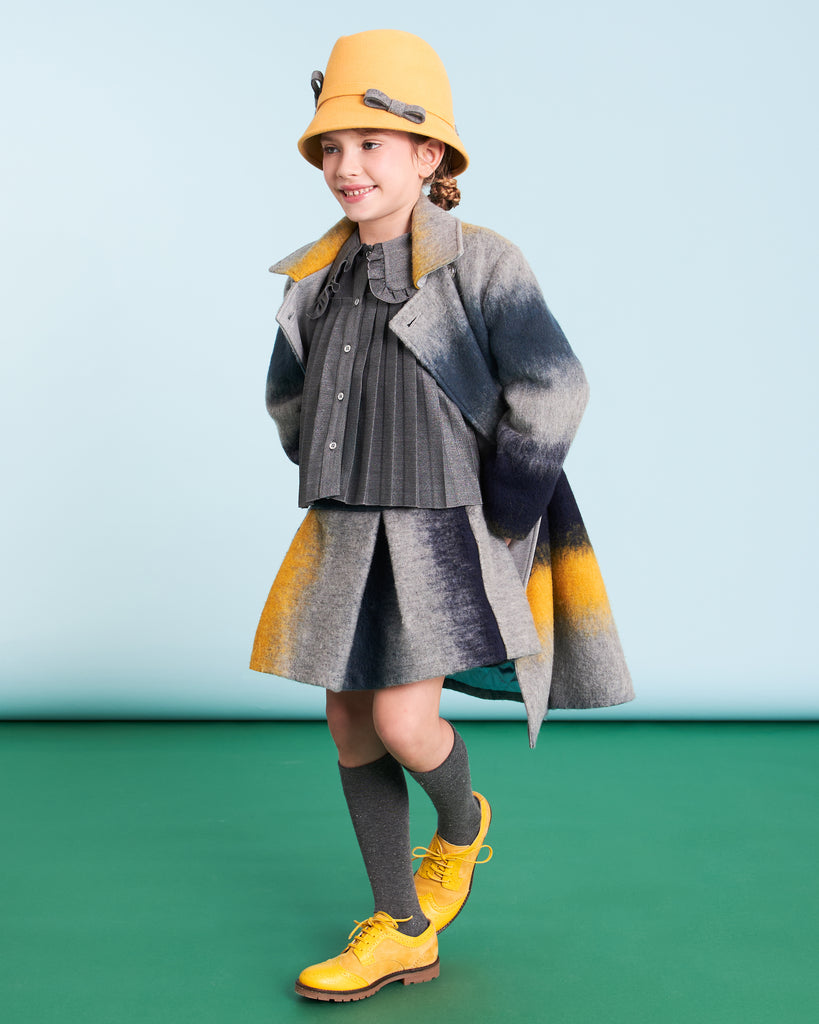 MIMISOL Fall Winter 2025 DEGRADE WOOL PLEATED SKIRT