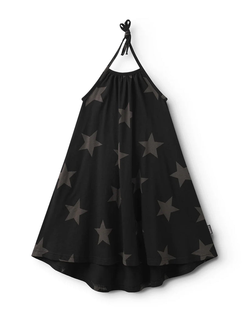 NUNUNU SS25 STAR COLLAR DRESS in Black