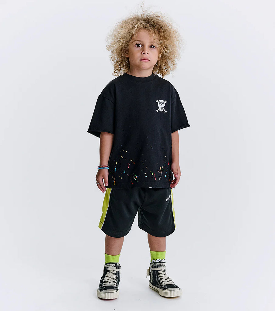 NUNUNU SS25 IT IS SHORT SLEEVE SWEATSHIRT T-SHIRT in Black