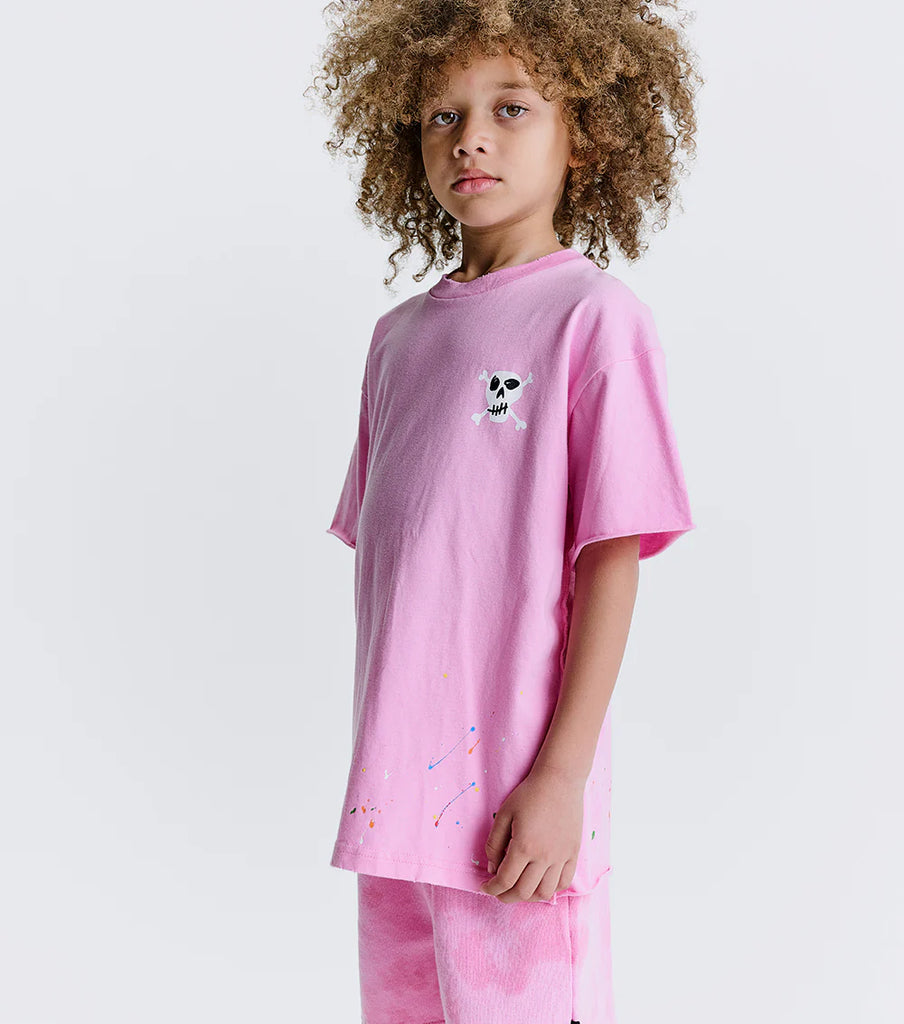NUNUNU SS25 IT IS SHORT SLEEVE SWEATSHIRT T-SHIRT in Super Pink